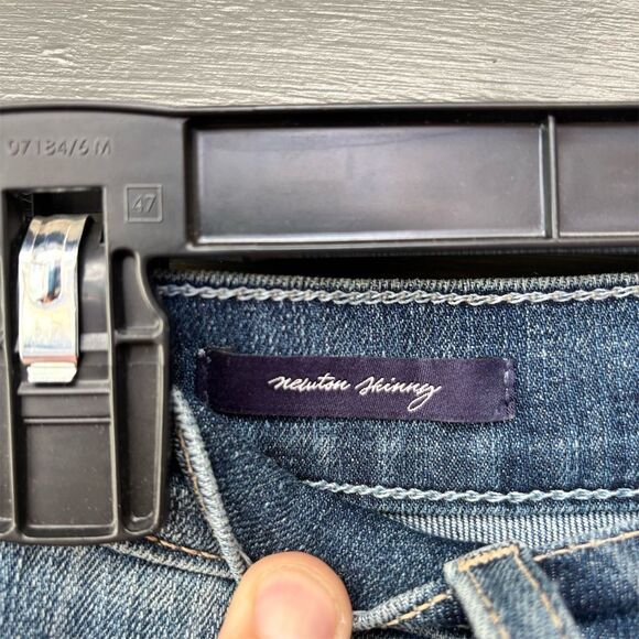 McGuire Women's Striped Skinny Jeans Blue Size 27 Medium Wash - Picture 7 of 9